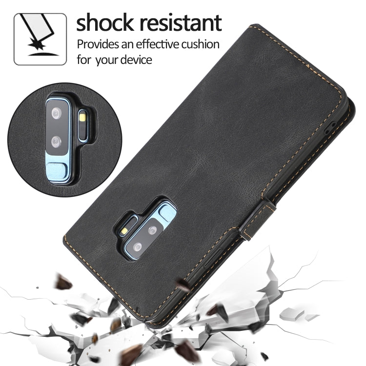 For Samsung Galaxy S9 Plus Retro Magnetic Closing Clasp Horizontal Flip Leather Case with Holder & Card Slots & Photo Frame & Wallet