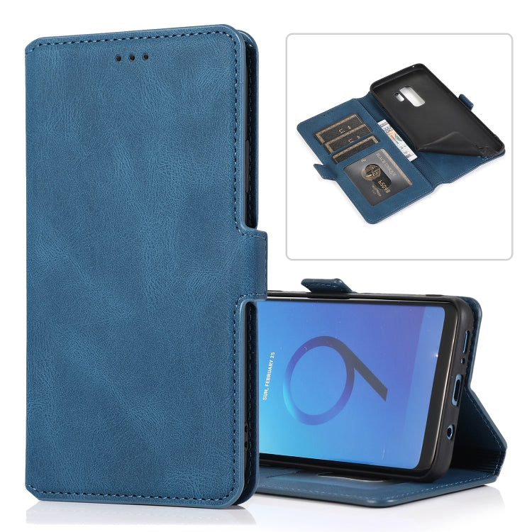 For Samsung Galaxy S9 Plus Retro Magnetic Closing Clasp Horizontal Flip Leather Case with Holder & Card Slots & Photo Frame & Wallet