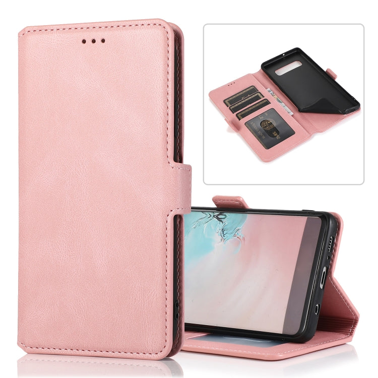 For Samsung Galaxy S10 Retro Magnetic Closing Clasp Horizontal Flip Leather Case with Holder & Card Slots & Photo Frame & Wallet