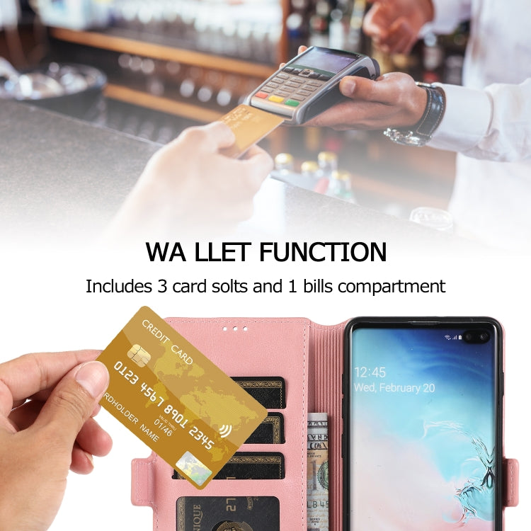 For Samsung Galaxy S10 Retro Magnetic Closing Clasp Horizontal Flip Leather Case with Holder & Card Slots & Photo Frame & Wallet