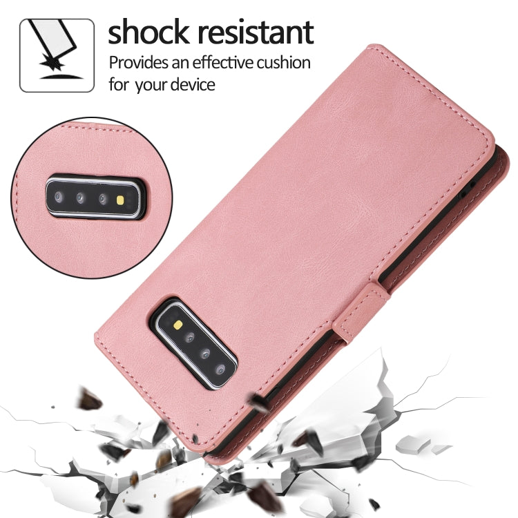 For Samsung Galaxy S10 Retro Magnetic Closing Clasp Horizontal Flip Leather Case with Holder & Card Slots & Photo Frame & Wallet