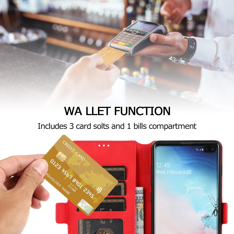 For Samsung Galaxy S10 Retro Magnetic Closing Clasp Horizontal Flip Leather Case with Holder & Card Slots & Photo Frame & Wallet