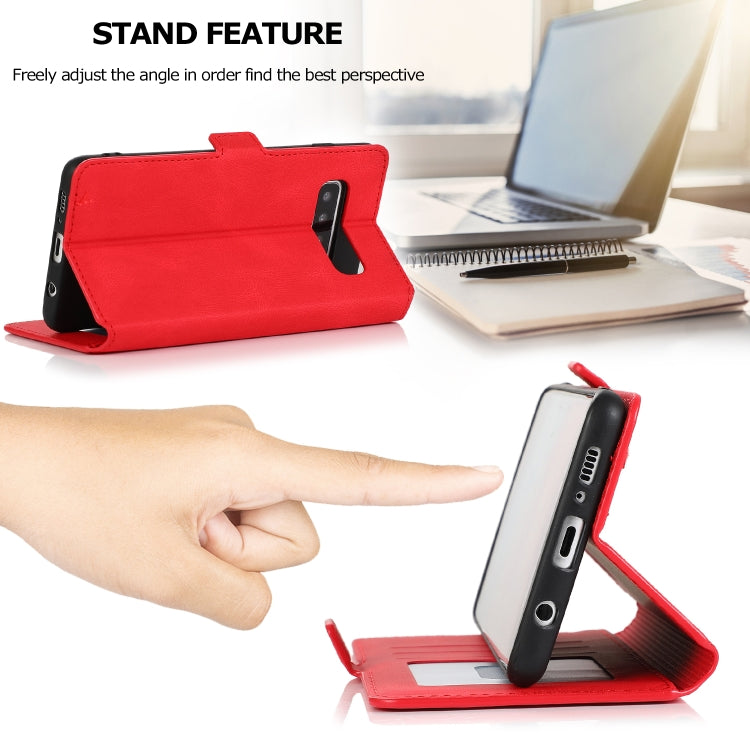 For Samsung Galaxy S10 Retro Magnetic Closing Clasp Horizontal Flip Leather Case with Holder & Card Slots & Photo Frame & Wallet