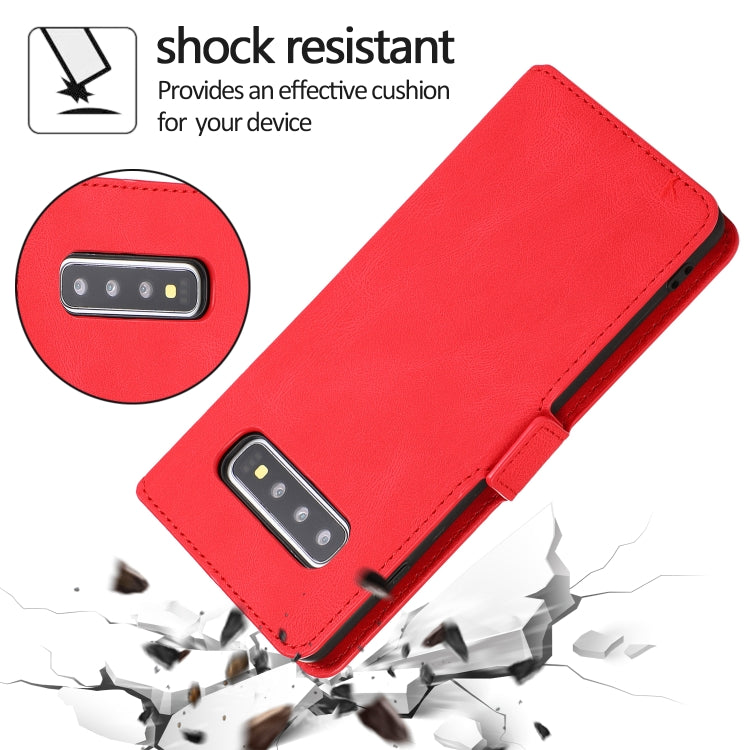 For Samsung Galaxy S10 Retro Magnetic Closing Clasp Horizontal Flip Leather Case with Holder & Card Slots & Photo Frame & Wallet