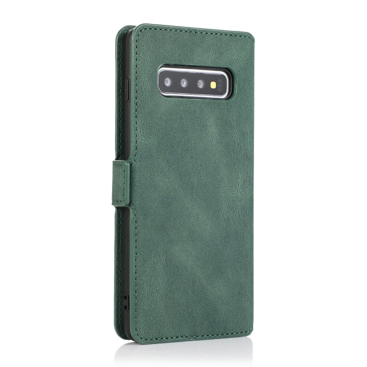 For Samsung Galaxy S10 Plus Retro Magnetic Closing Clasp Horizontal Flip Leather Case with Holder & Card Slots & Photo Frame & Wallet