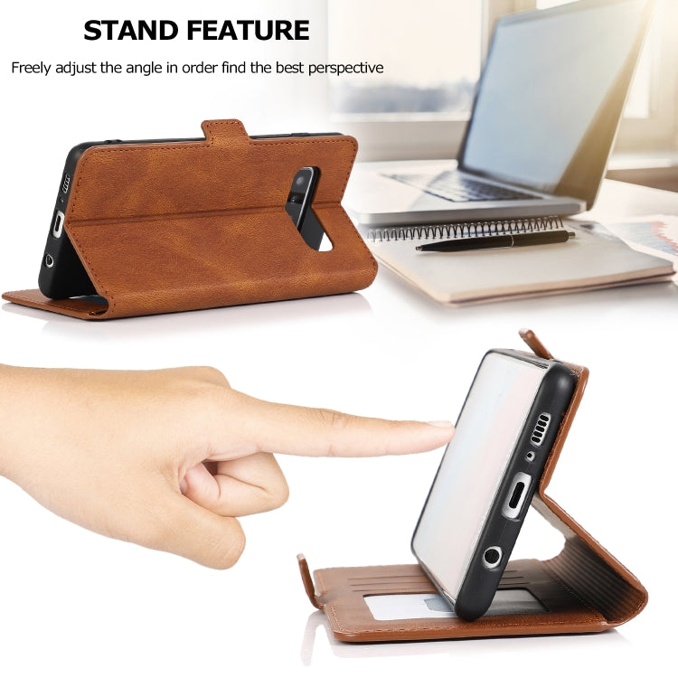 For Samsung Galaxy S10 Plus Retro Magnetic Closing Clasp Horizontal Flip Leather Case with Holder & Card Slots & Photo Frame & Wallet