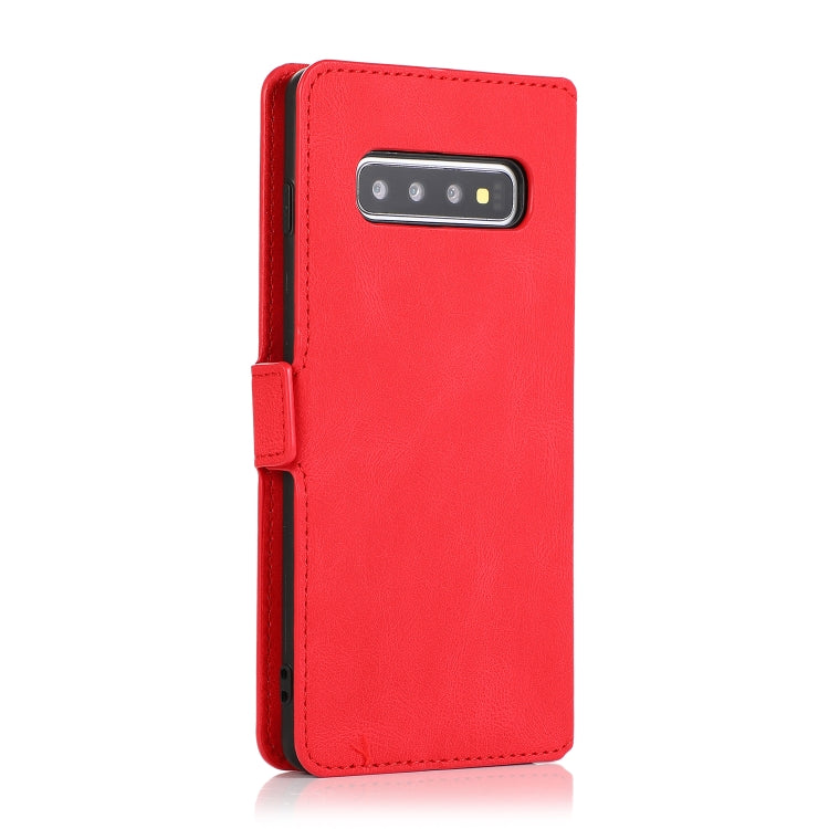 For Samsung Galaxy S10 Plus Retro Magnetic Closing Clasp Horizontal Flip Leather Case with Holder & Card Slots & Photo Frame & Wallet