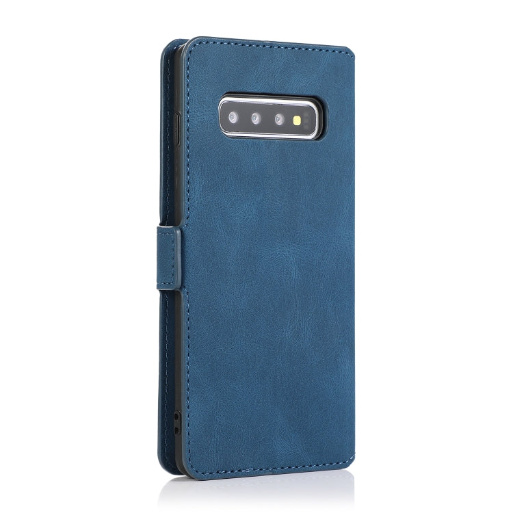 For Samsung Galaxy S10 Plus Retro Magnetic Closing Clasp Horizontal Flip Leather Case with Holder & Card Slots & Photo Frame & Wallet