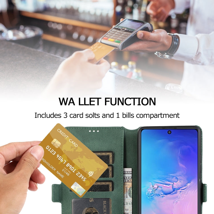 For Samsung Galaxy S10 Lite Retro Magnetic Closing Clasp Horizontal Flip Leather Case with Holder & Card Slots & Photo Frame & Wallet
