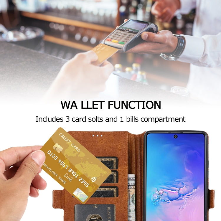 For Samsung Galaxy S10 Lite Retro Magnetic Closing Clasp Horizontal Flip Leather Case with Holder & Card Slots & Photo Frame & Wallet