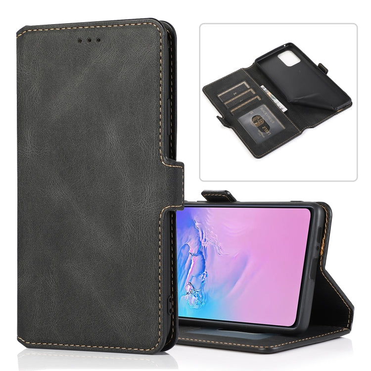 For Samsung Galaxy S10 Lite Retro Magnetic Closing Clasp Horizontal Flip Leather Case with Holder & Card Slots & Photo Frame & Wallet