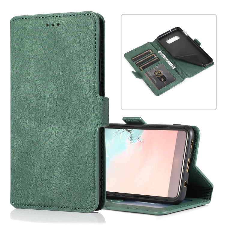 For Samsung Galaxy S10e Retro Magnetic Closing Clasp Horizontal Flip Leather Case with Holder & Card Slots & Photo Frame & Wallet
