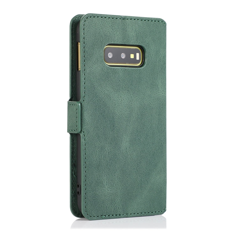 For Samsung Galaxy S10e Retro Magnetic Closing Clasp Horizontal Flip Leather Case with Holder & Card Slots & Photo Frame & Wallet