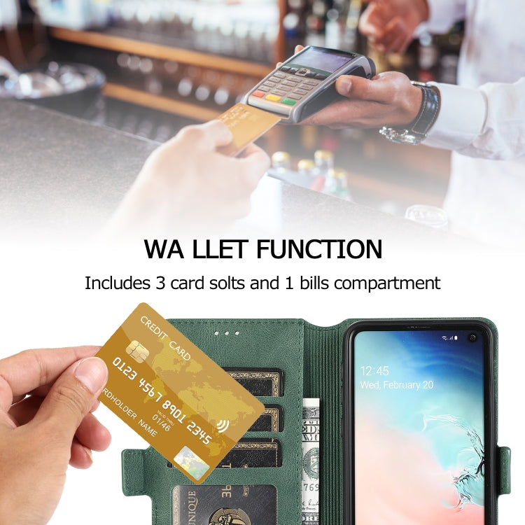 For Samsung Galaxy S10e Retro Magnetic Closing Clasp Horizontal Flip Leather Case with Holder & Card Slots & Photo Frame & Wallet