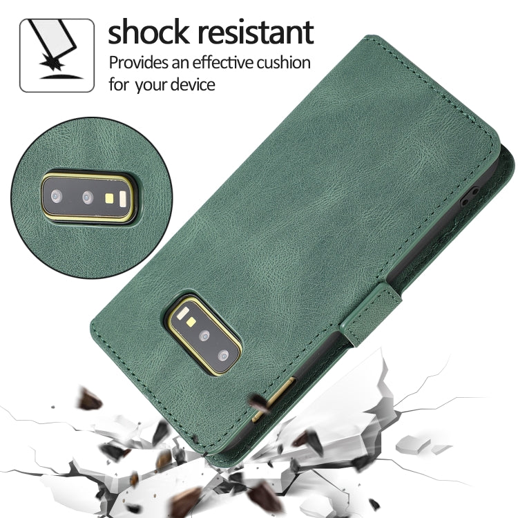 For Samsung Galaxy S10e Retro Magnetic Closing Clasp Horizontal Flip Leather Case with Holder & Card Slots & Photo Frame & Wallet