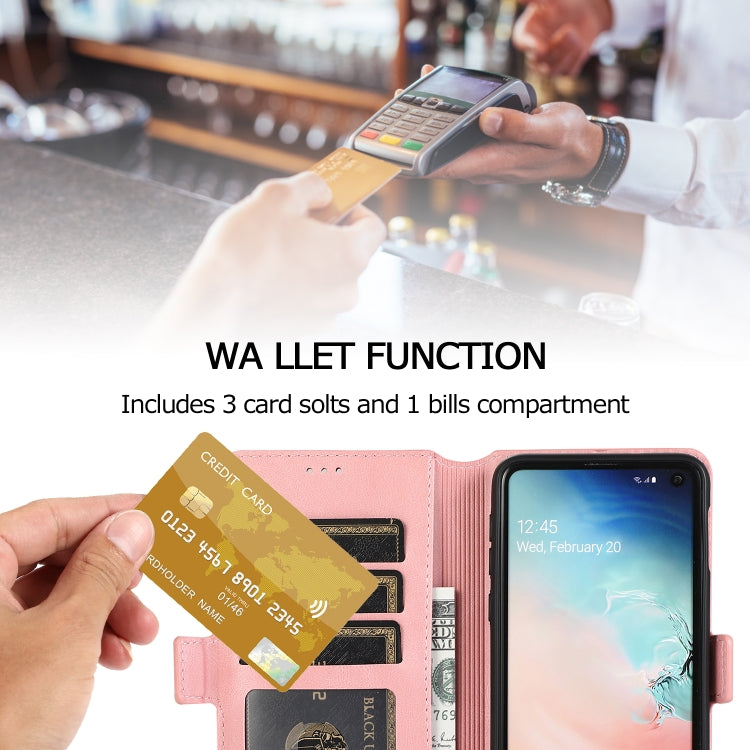 For Samsung Galaxy S10e Retro Magnetic Closing Clasp Horizontal Flip Leather Case with Holder & Card Slots & Photo Frame & Wallet