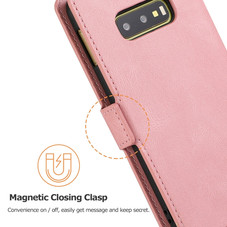 For Samsung Galaxy S10e Retro Magnetic Closing Clasp Horizontal Flip Leather Case with Holder & Card Slots & Photo Frame & Wallet