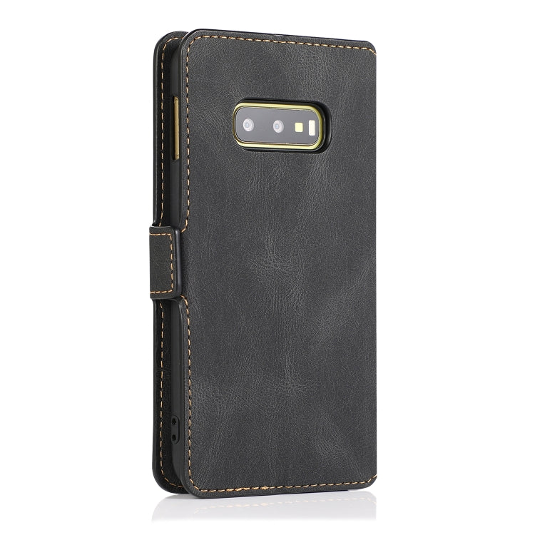 For Samsung Galaxy S10e Retro Magnetic Closing Clasp Horizontal Flip Leather Case with Holder & Card Slots & Photo Frame & Wallet