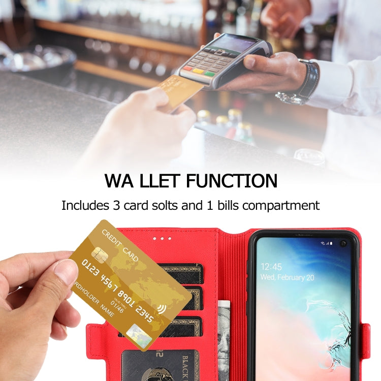 For Samsung Galaxy S10e Retro Magnetic Closing Clasp Horizontal Flip Leather Case with Holder & Card Slots & Photo Frame & Wallet
