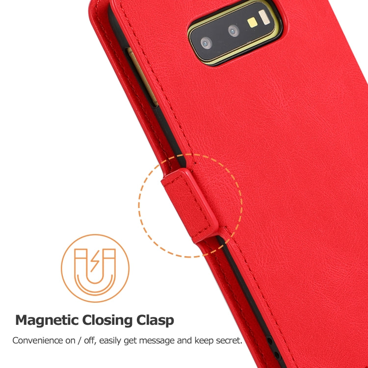 For Samsung Galaxy S10e Retro Magnetic Closing Clasp Horizontal Flip Leather Case with Holder & Card Slots & Photo Frame & Wallet