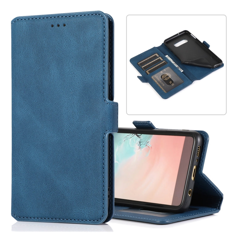 For Samsung Galaxy S10e Retro Magnetic Closing Clasp Horizontal Flip Leather Case with Holder & Card Slots & Photo Frame & Wallet