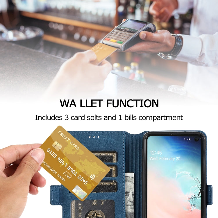 For Samsung Galaxy S10e Retro Magnetic Closing Clasp Horizontal Flip Leather Case with Holder & Card Slots & Photo Frame & Wallet