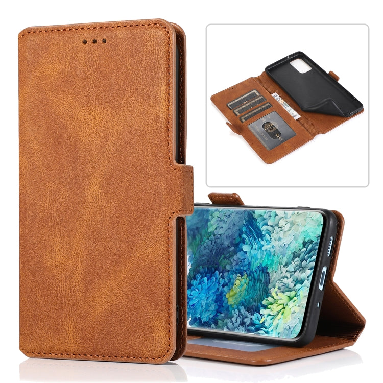 For Samsung Galaxy S20  5G Retro Magnetic Closing Clasp Horizontal Flip Leather Case with Holder & Card Slots & Photo Frame & Wallet