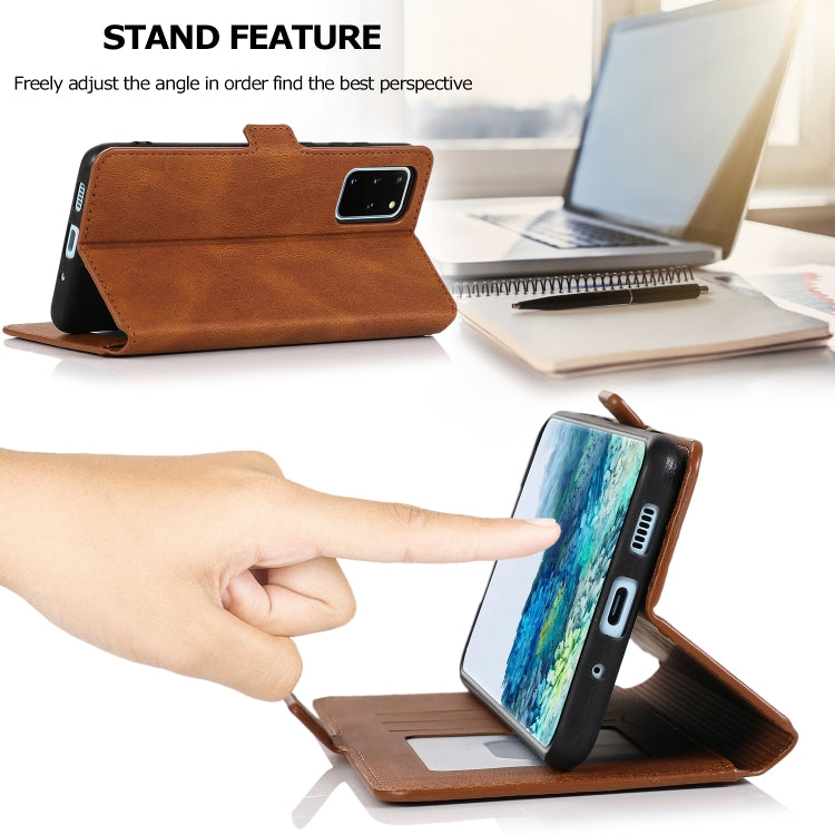 For Samsung Galaxy S20  5G Retro Magnetic Closing Clasp Horizontal Flip Leather Case with Holder & Card Slots & Photo Frame & Wallet
