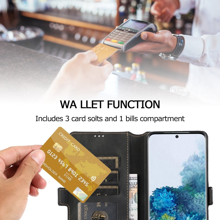 For Samsung Galaxy S20  5G Retro Magnetic Closing Clasp Horizontal Flip Leather Case with Holder & Card Slots & Photo Frame & Wallet