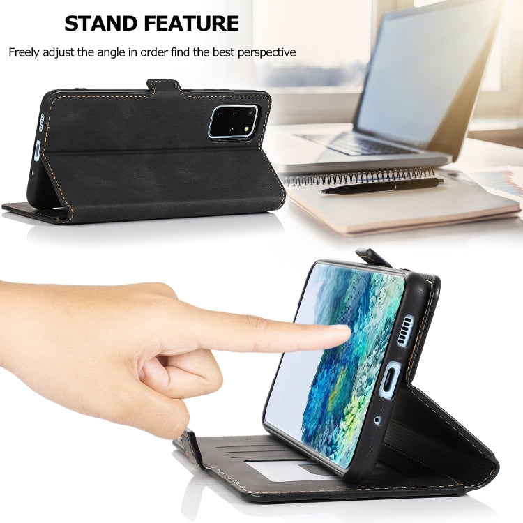 For Samsung Galaxy S20  5G Retro Magnetic Closing Clasp Horizontal Flip Leather Case with Holder & Card Slots & Photo Frame & Wallet