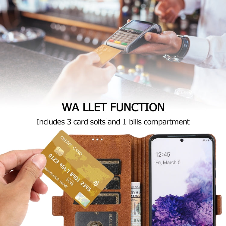 For Samsung Galaxy S20 Plus  5G Retro Magnetic Closing Clasp Horizontal Flip Leather Case with Holder & Card Slots & Photo Frame & Wallet