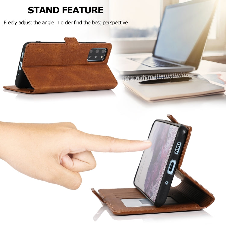 For Samsung Galaxy S20 Plus  5G Retro Magnetic Closing Clasp Horizontal Flip Leather Case with Holder & Card Slots & Photo Frame & Wallet
