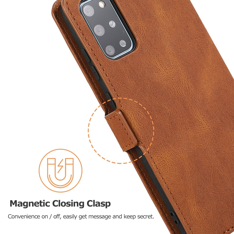 For Samsung Galaxy S20 Plus  5G Retro Magnetic Closing Clasp Horizontal Flip Leather Case with Holder & Card Slots & Photo Frame & Wallet
