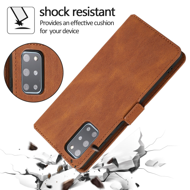 For Samsung Galaxy S20 Plus  5G Retro Magnetic Closing Clasp Horizontal Flip Leather Case with Holder & Card Slots & Photo Frame & Wallet