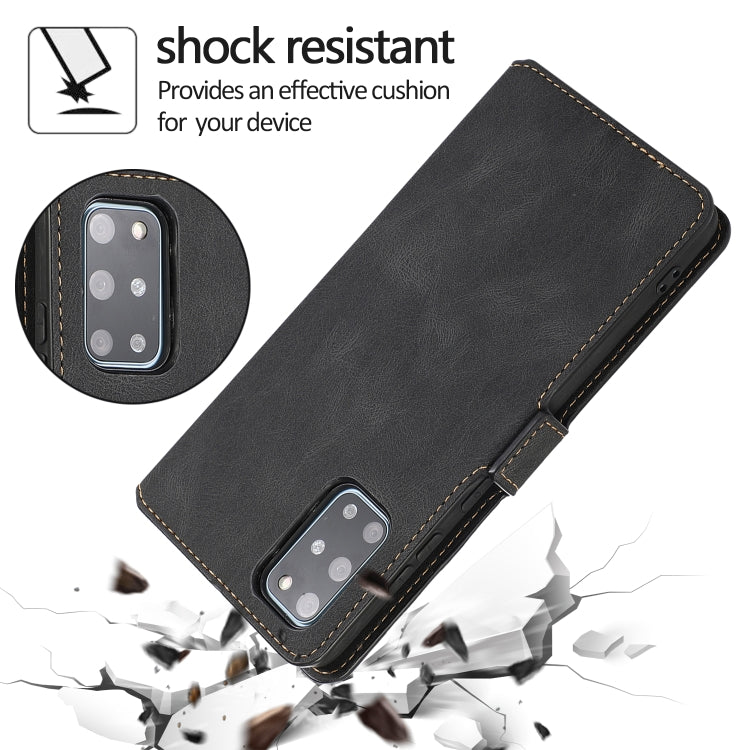 For Samsung Galaxy S20 Plus  5G Retro Magnetic Closing Clasp Horizontal Flip Leather Case with Holder & Card Slots & Photo Frame & Wallet