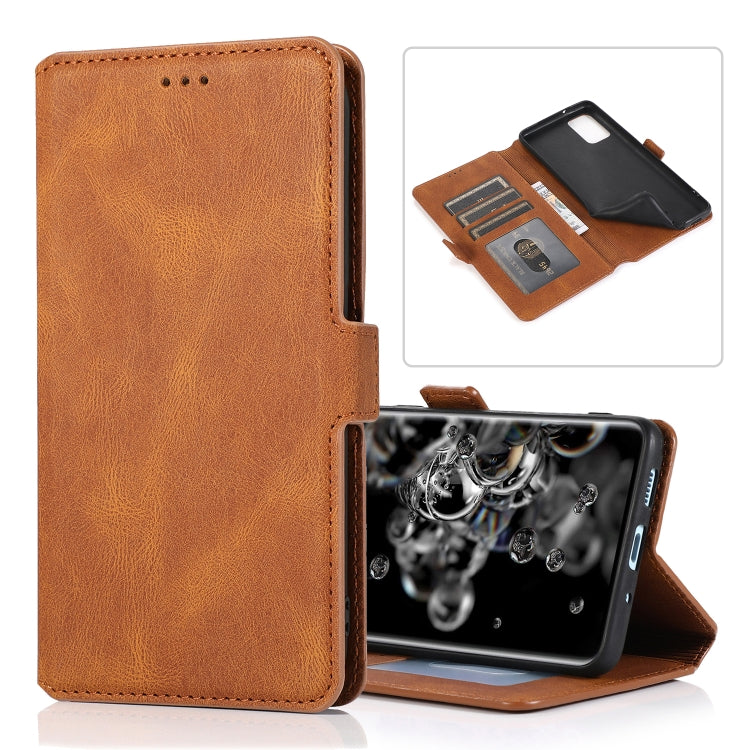 For Samsung Galaxy S20 Ultra 5G Retro Magnetic Closing Clasp Horizontal Flip Leather Case with Holder & Card Slots & Photo Frame & Wallet
