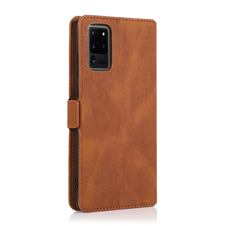 For Samsung Galaxy S20 Ultra 5G Retro Magnetic Closing Clasp Horizontal Flip Leather Case with Holder & Card Slots & Photo Frame & Wallet