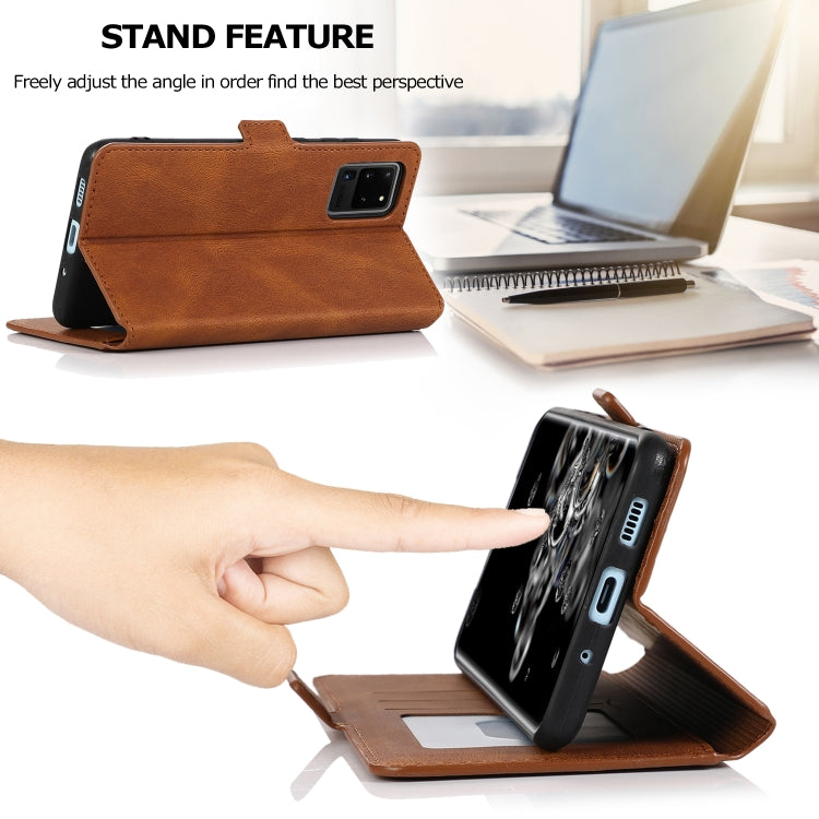 For Samsung Galaxy S20 Ultra 5G Retro Magnetic Closing Clasp Horizontal Flip Leather Case with Holder & Card Slots & Photo Frame & Wallet