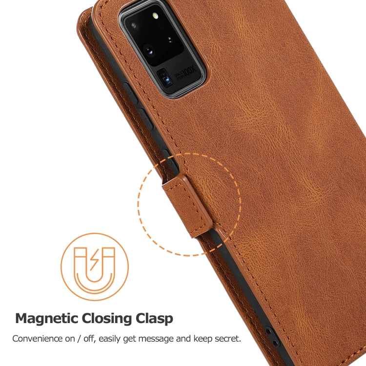 For Samsung Galaxy S20 Ultra 5G Retro Magnetic Closing Clasp Horizontal Flip Leather Case with Holder & Card Slots & Photo Frame & Wallet