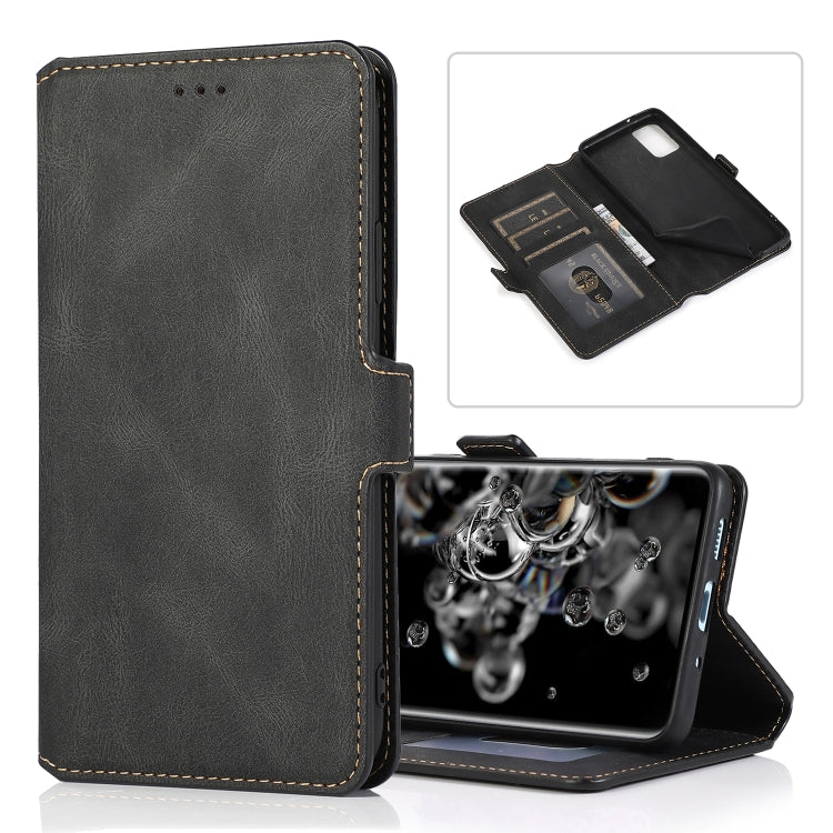 For Samsung Galaxy S20 Ultra 5G Retro Magnetic Closing Clasp Horizontal Flip Leather Case with Holder & Card Slots & Photo Frame & Wallet