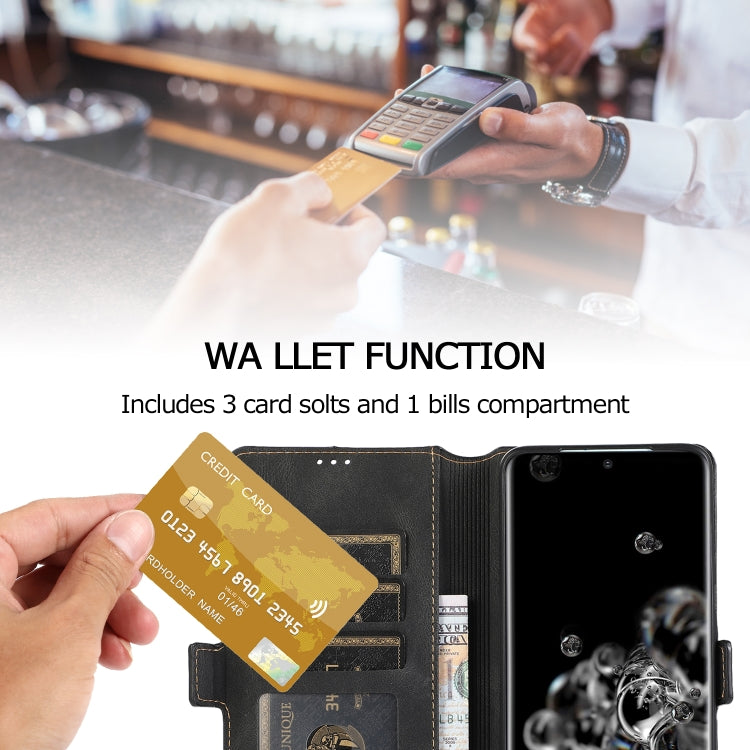 For Samsung Galaxy S20 Ultra 5G Retro Magnetic Closing Clasp Horizontal Flip Leather Case with Holder & Card Slots & Photo Frame & Wallet
