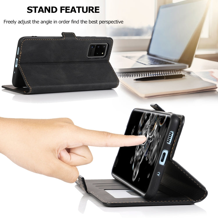 For Samsung Galaxy S20 Ultra 5G Retro Magnetic Closing Clasp Horizontal Flip Leather Case with Holder & Card Slots & Photo Frame & Wallet