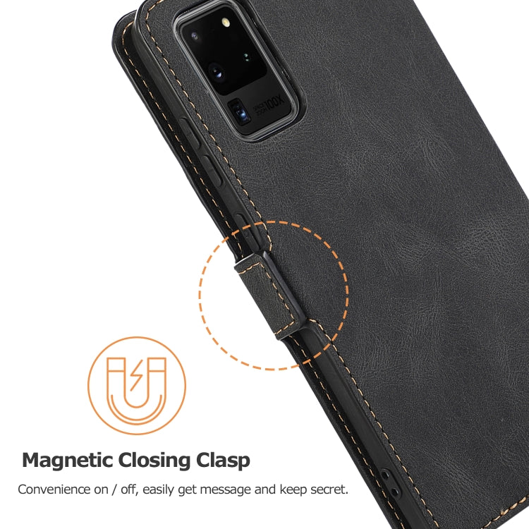 For Samsung Galaxy S20 Ultra 5G Retro Magnetic Closing Clasp Horizontal Flip Leather Case with Holder & Card Slots & Photo Frame & Wallet