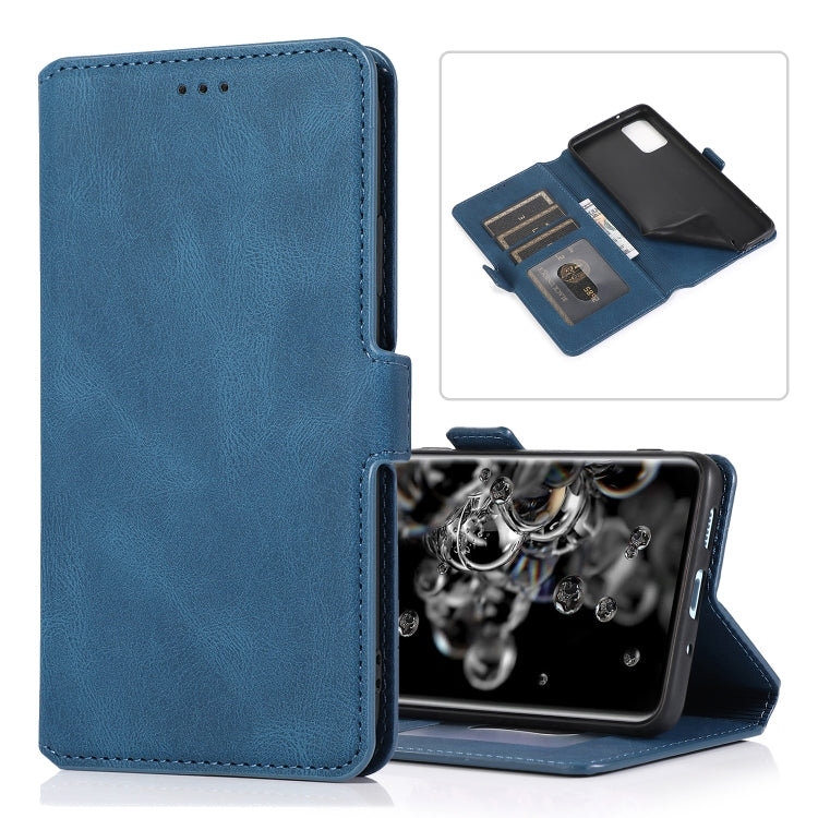 For Samsung Galaxy S20 Ultra 5G Retro Magnetic Closing Clasp Horizontal Flip Leather Case with Holder & Card Slots & Photo Frame & Wallet