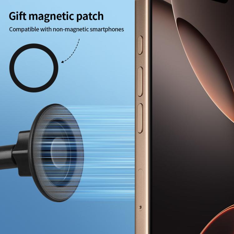 Spiral Lazy Magnetic Mobile Phone Holder, Length:100cm - Black