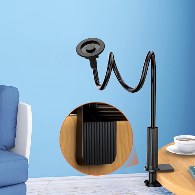 Spiral Lazy Magnetic Mobile Phone Holder, Length:100cm - Black