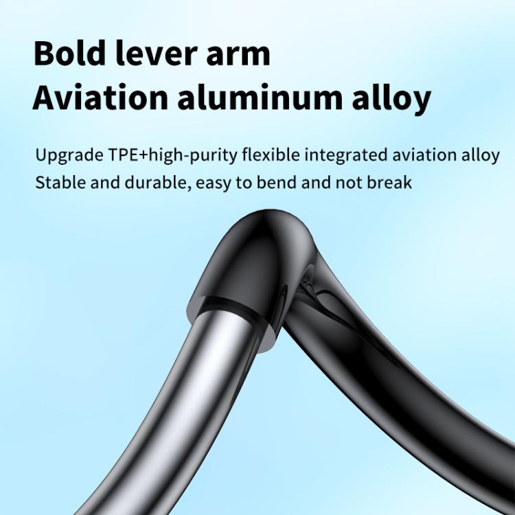 Spiral Lazy Magnetic Mobile Phone Holder, Length:70cm - Black