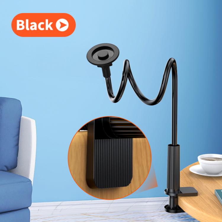 Spiral Lazy Magnetic Mobile Phone Holder, Length:70cm - Black