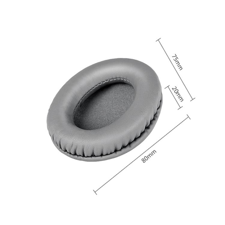 2pcs Sponge Earmuffs Replacement Earpads For Audio-Technica ATH-SR30BT, Style:Grey Protein Leather