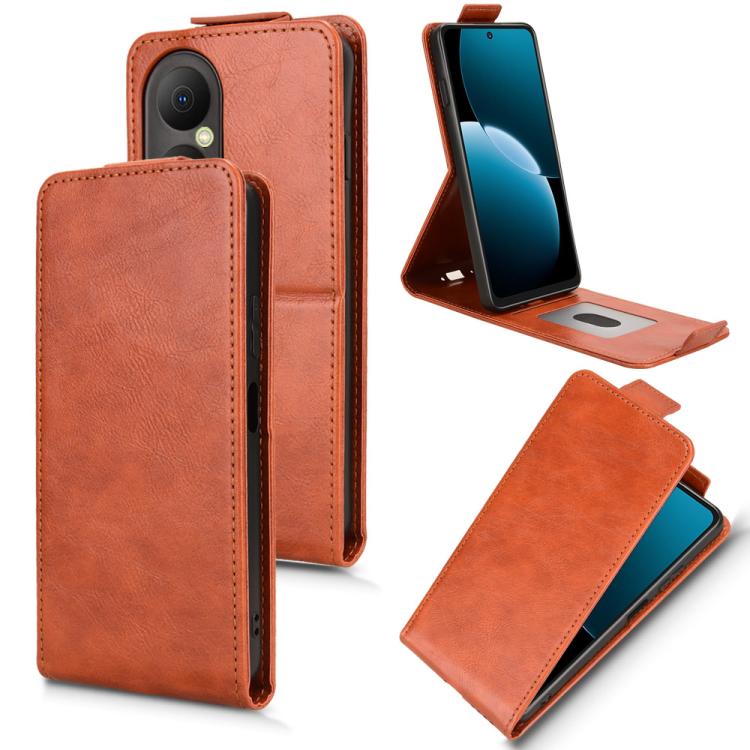 For Huawei nova Y73 / Enjoy 80 Magnetic Vertical Flip Leather Phone Case with Buckle